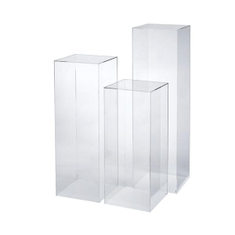 Hire Plinths Square Acrylic 3 Set