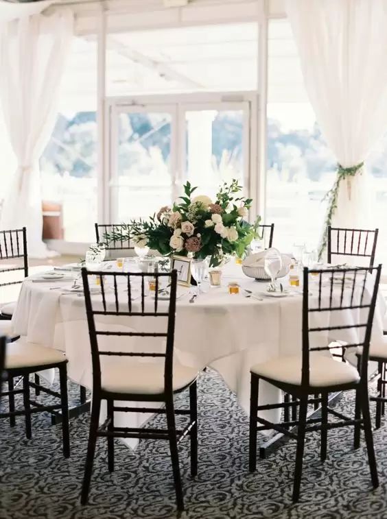 Hire Black Tiffany Chair with White Cushion Hire, hire Chairs, near Wetherill Park image 2