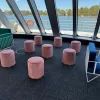 Hire Pink Velvet Ottoman Stool Hire, hire Chairs, near Wetherill Park image 1