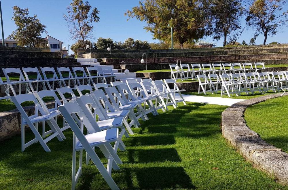 Hire White Padded Folding Chair / White Gladiator Chair Hire, hire Chairs, near Blacktown image 2
