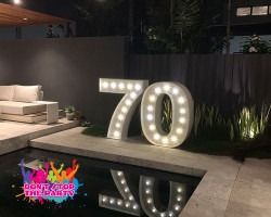 Hire LED Light Up Number - 120cm - 7, hire Party Lights, near Geebung