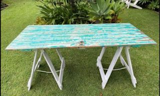 Hire Barn door Boho Trestle Table, in Sumner, QLD