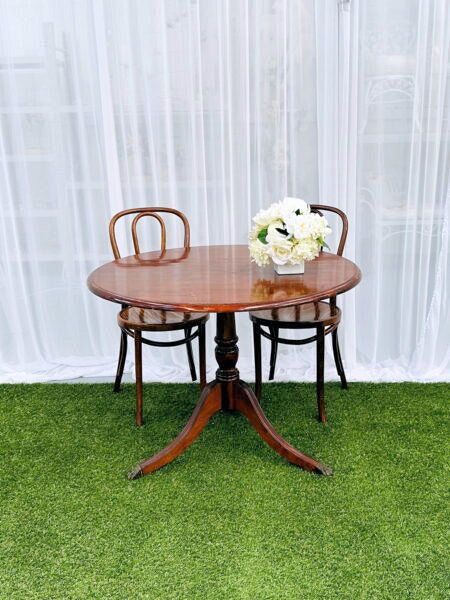 Hire ANTIQUE ROUND SIGNING TABLE, from Weddings of Distinction