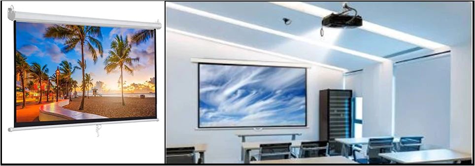 Hire 12 X 8 PULL DOWN PROJECTOR SCREEN, hire Projectors, near St Kilda