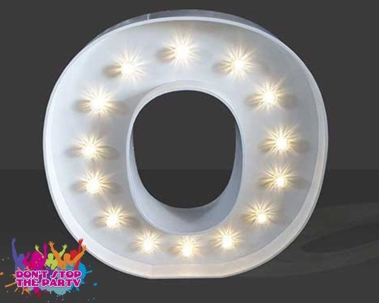 Hire LED Light Up Letter - 60cm - O, hire Party Lights, near Geebung