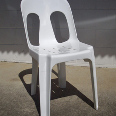 Hire Chair, Stacking White Type 1, in Hillcrest, QLD