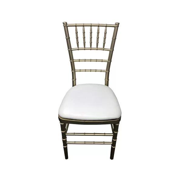 Hire Gold Tiffany Chair & White Cushion Hire, from Chair Hire Co