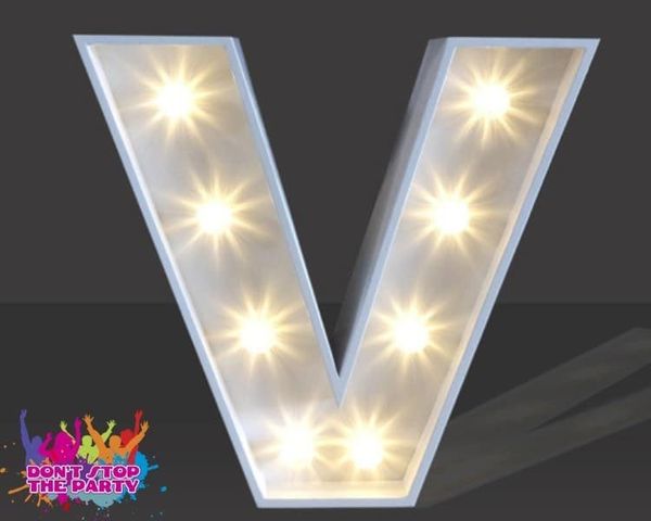 Hire LED Light Up Letter - 60cm - V, from Don’t Stop The Party