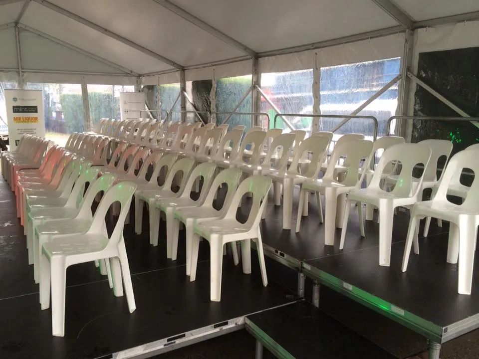 Hire White Plastic Stackable Chair Hire, hire Chairs, near Blacktown image 1