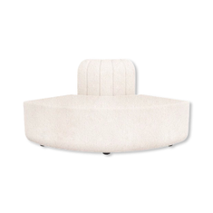 Hire YARRA SOFA OUTER CURVE WHITE BOUCLE
