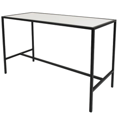 Hire Black Rectangular Tapas Table Hire – White Top, in Wetherill Park, NSW