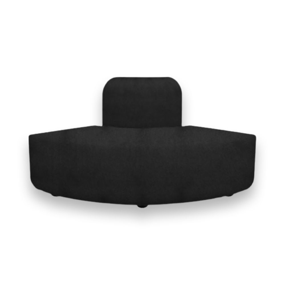 Hire YARRA SOFA OUTER CURVE BLACK VELVET, hire Chairs, near Brookvale image 1