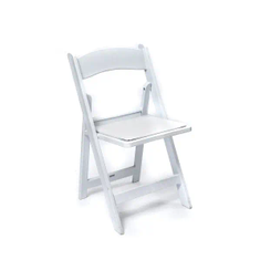 Hire CHAIR FOLDING WHITE PADDED