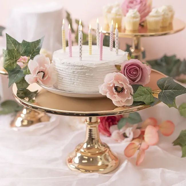 Hire Gloss Metal Cake Stand Gold, hire Miscellaneous, near Riverstone image 2