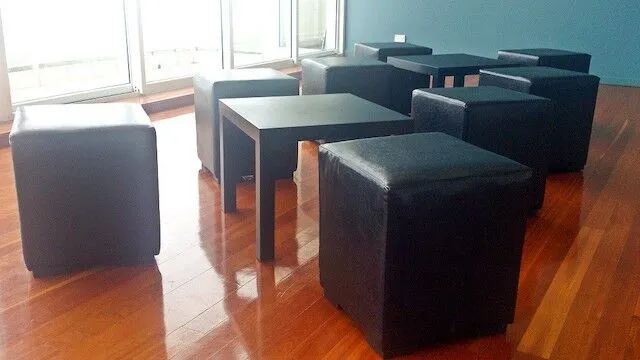 Hire Black Ottoman Cube Hire, hire Chairs, near Chullora image 1