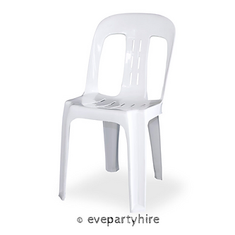 Hire Chair Bistro White Plastic