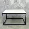Hire Black Rectangular Coffee Table w/ White Top, hire Tables, near Wetherill Park image 1