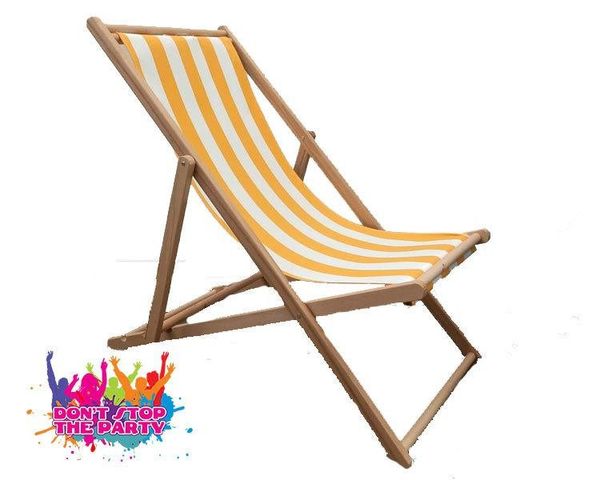 Hire Deck Chair - Green and White, from Don’t Stop The Party