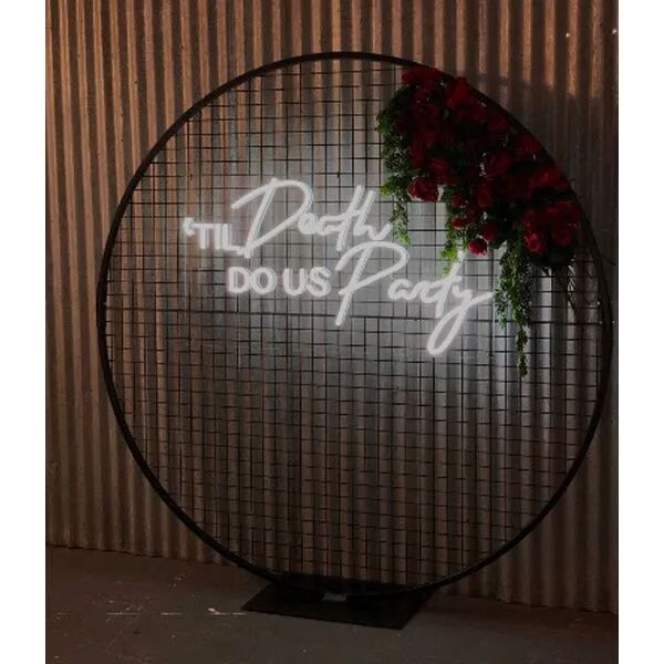 Hire Circular Black Mesh Backdrop Hire, hire Miscellaneous, near Blacktown image 1