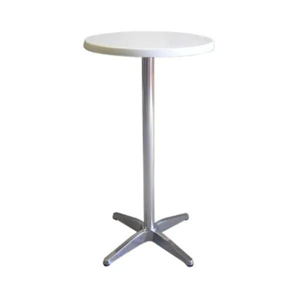 Hire White Top Cocktail Table Hire