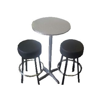 Hire Bar Table and 2 x Padded Stools Package, hire Tables, near Chullora image 1