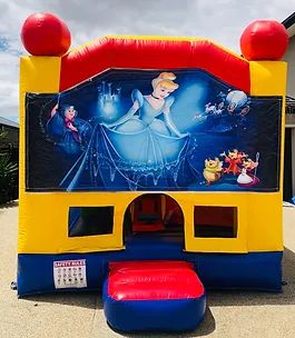 Hire Cinderella (3x4m) with slide and Basketball Ring inside, hire Jumping Castles, near Mickleham