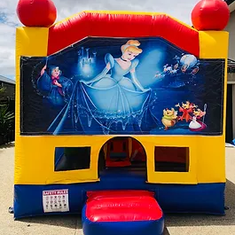 Hire Cinderella (3x4m) with slide and Basketball Ring inside