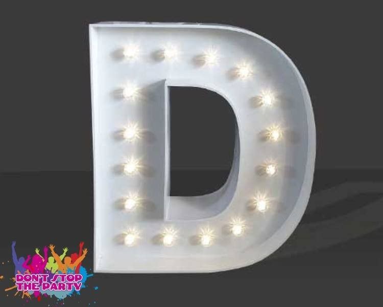 Hire LED Light Up Letter - 60cm - D, hire Party Lights, near Geebung