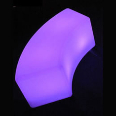 Hire Illuminated Curved Bench