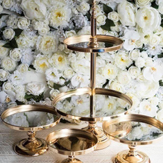 Hire 4pc Luxury Gold Cake Stand Set