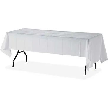 Hire Plastic White Table Cloth cover 137x274cm (Disposable), hire Tables, near Ingleburn image 2