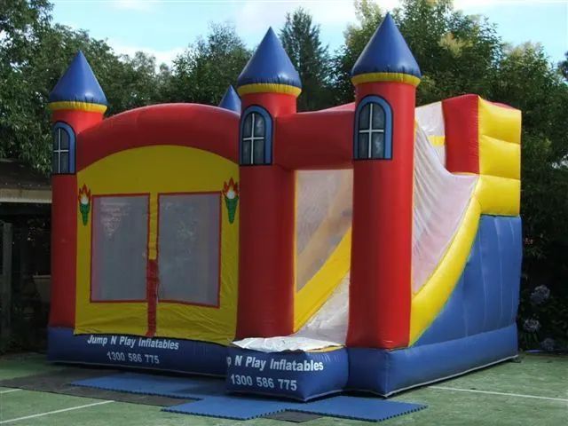 Hire (5m x 5m) Large Red Combo Castle, hire Jumping Castles, near Brighton East image 2