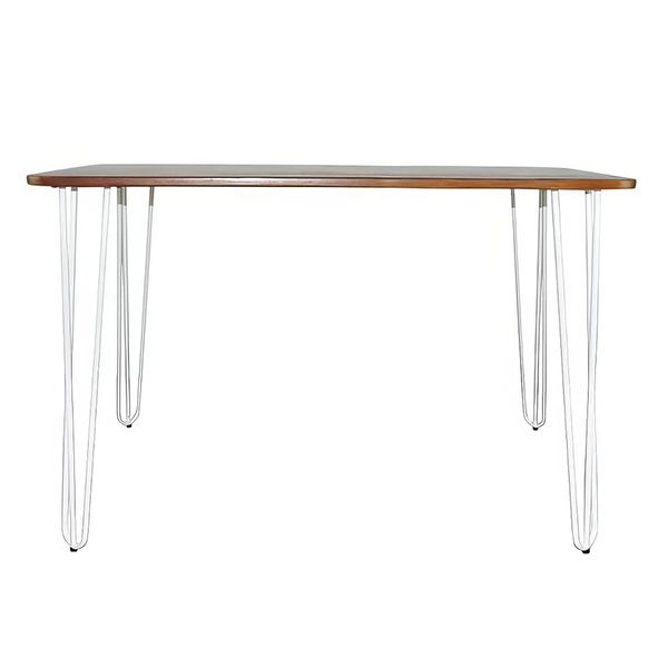 Hire White Hairpin High Bar Table w/ White Top Hire