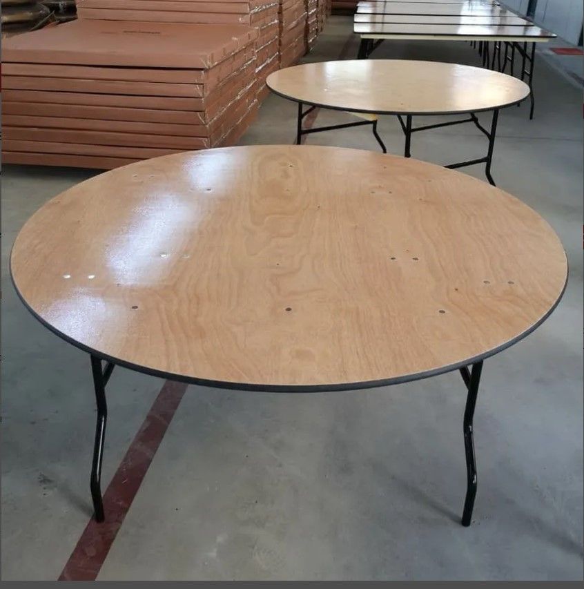 Hire Wooden Round Table Hire 5 Feet, hire Tables, near Riverstone image 1