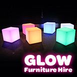 Hire Glow Ottoman Cubes - Package 6