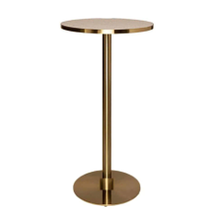 Hire Brass Cocktail Bar Table Hire w/ Pink Terrazzo Top, in Auburn, NSW