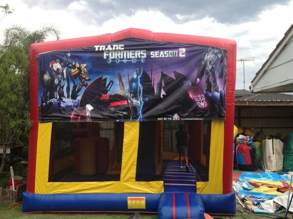 Hire TRANSFORMERS SEASON 2 JUMPING CASTLE WITH SLIDE