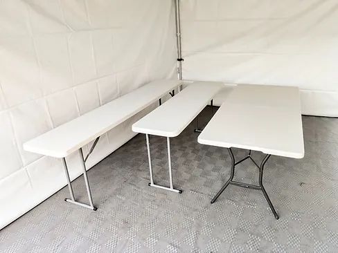 Hire 8ft Conference Trestle Table small width 45cm, hire Tables, near Ingleburn image 1