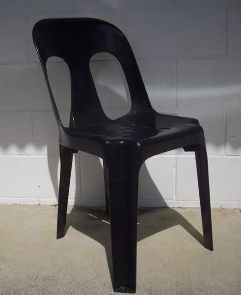 Hire Chair, Stacking Black Type 2