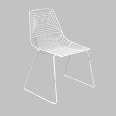 Hire Dining Chair – Wire – White, in Moorabbin, VIC