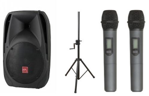 Hire PA System - 1x Speaker, 1x Stand & 2x Wireless Microphones, in Bibra Lake, WA