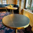 Hire Brass Cocktail Bar Table Hire w/ Black Marble Top, in Oakleigh, VIC