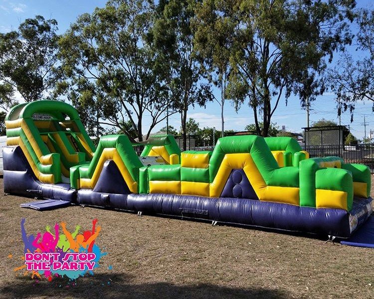 Hire 15 Mtr Obstacle Course and Slide A, hire Jumping Castles, near Geebung