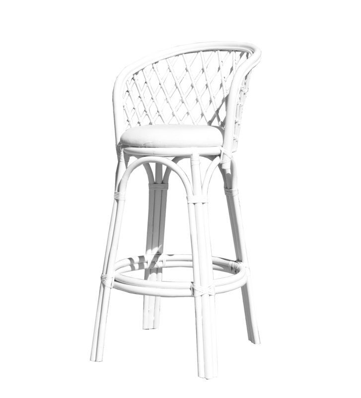 Hire COASTAL HAMPTONS BAR STOOL CANE WHITE SEAT, hire Chairs, near Shenton Park