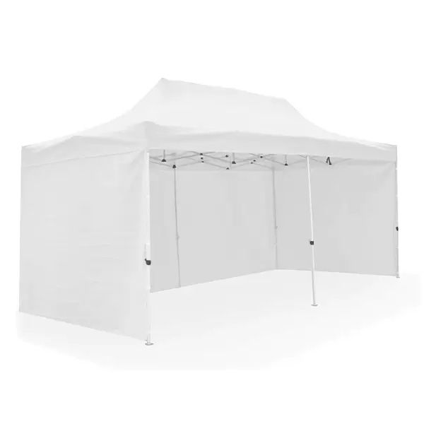 Hire 4x8m Pop Up Marquee, White Roof – Walls On 3 Sides, from Melbourne Party Hire Co