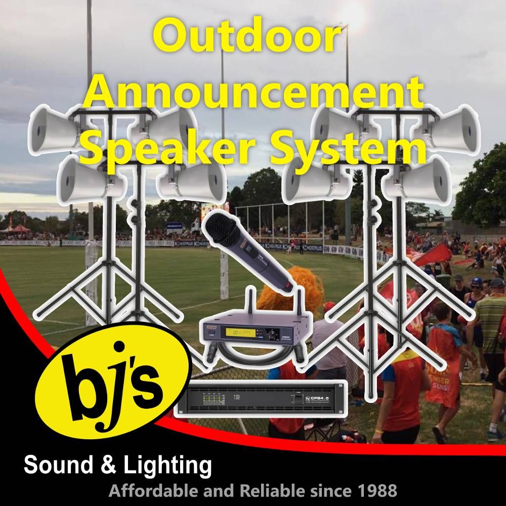 Hire Outdoor Announcement Speaker System, hire Speakers, near Newstead