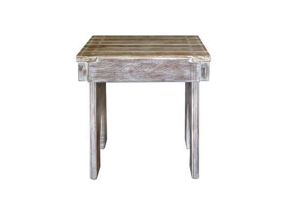 Hire LOW STOOL/OCCASIONAL TABLE WHITE WASH
