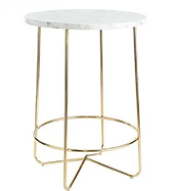 Hire Gold Wire Arrow Table Hire – Marble Top