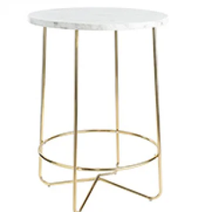 Hire Gold Wire Arrow Table Hire – Marble Top