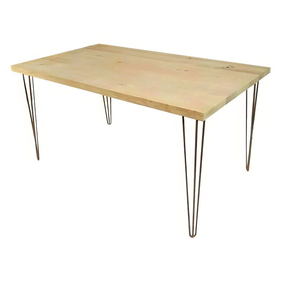Hire Gold Hairpin Banquet Table w/ Timber Top, hire Tables, near Auburn